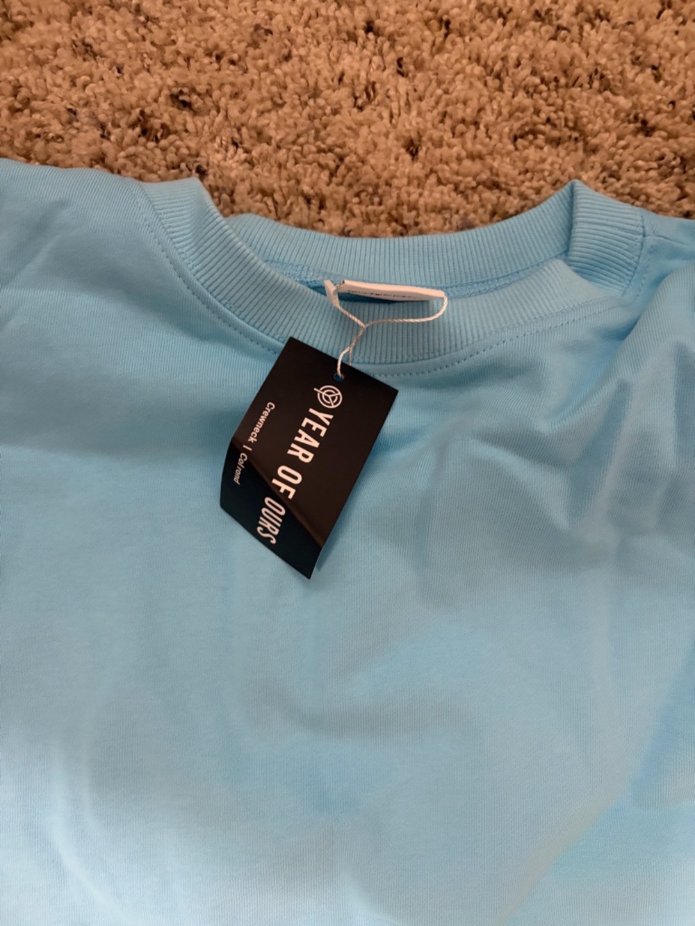 Year of Ours Sky Blue Pajama Set - Pullover Top & Elastic Waist Pants - Picture 4 of 4